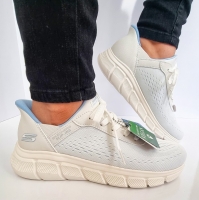 کفش زنانه اسکچرز هندزفری Skechers SLIP-INS BOBS 117303-WHT