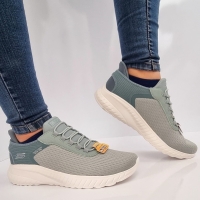 کفش زنانه اسکیچر هندزفری SKECHERS SLIP-INS 117504-SAGE