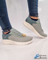 کفش زنانه اسکیچرز هندزفری SKECHERS SLIP-INS 117504-SAGE